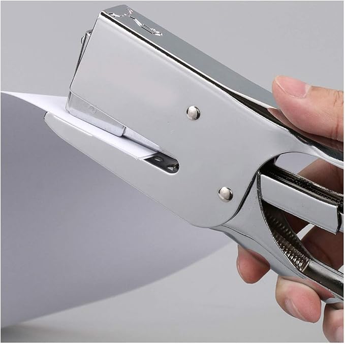 Stapler Hand Stapler, Can Hold 40 Pages, Suitable for Home Stapler in Student Office, Movable Paper Goods, Labor Saving, Silver Office Stapler