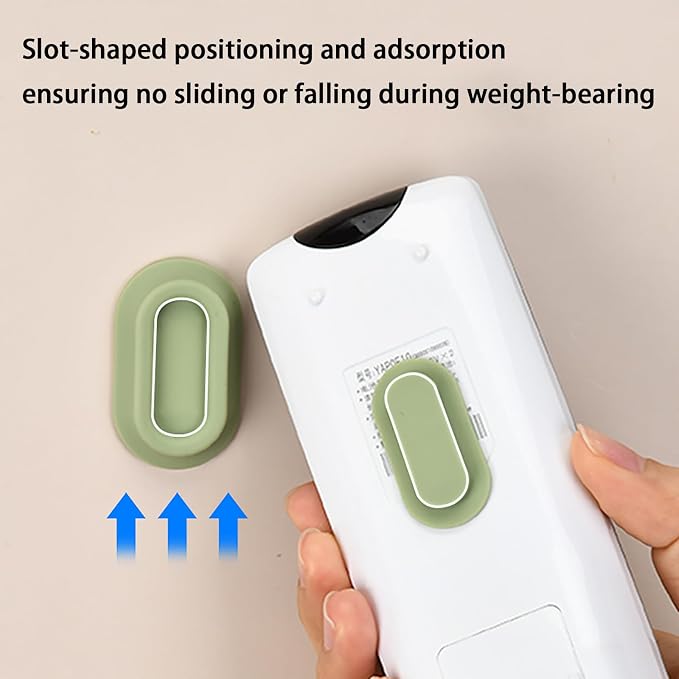Magnetic Remote Control Holder Wall Mount, 3 Pack Silicone Organizer Storage, No Drill Self-Adhesive TV Remote Caddy for Air Conditioner, Green