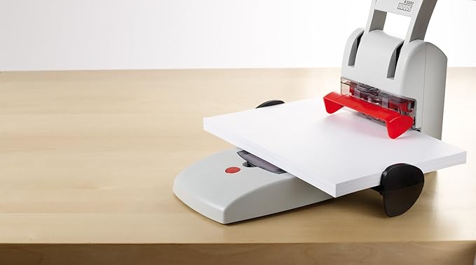 Novus B 2200 200 Sheet Capacity Block Punch and Heavy Duty Hole Punch - Light Grey