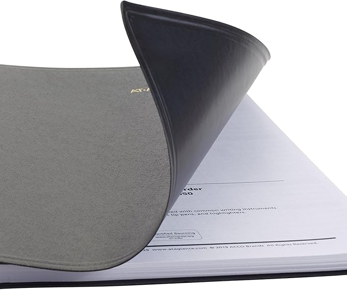 AT-A-GLANCE 2025 Appointment Book Planner, Weekly & Monthly, 8-1/4" x 11", Quarter-Hourly, Triple View, Black (70950V0525)