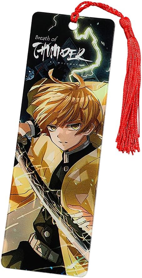 Anime Demon Kamado Acrylic Bookmark - Anime Tanjiron Zenitsu Giyuu Kyoujurou Figure Page Mark Reading Tool, Holiday Gifts for Reading Fans Book Lovers Bookworm (Style C)