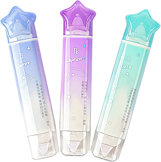 2 in 1 White Correction Tape and Double Sided Tape Roller, Cute Quick Dry Japan White Correction Tape Pen, with Permanent Adhesive Tape Runner,for School Office Instant Correction Supplies