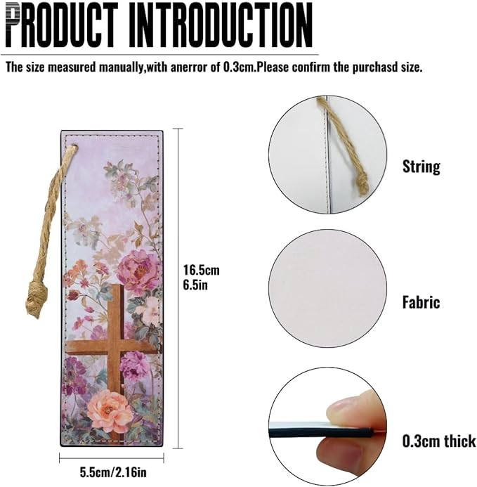 Vintage Style Butterfly and Cross Bible Case with Bookmark Waterproof Bible Cover Case for Women Lightweight Bible Bag with Handle Pockets Church Book Bag