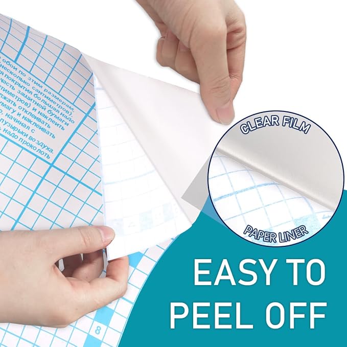 Chell 4 Pack Clear Contact Paper Roll for Books, 17.5in x 5ft Clear Self Adhesive Book Cover Paper Protector