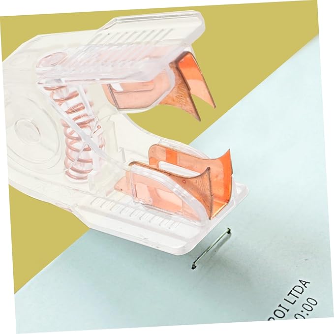 1Set Transparent Staple Remover Hole Puncher Ergonomic Office Tools for Efficient Alignment and Secure Stapling Versatile Supplies for Workspaces