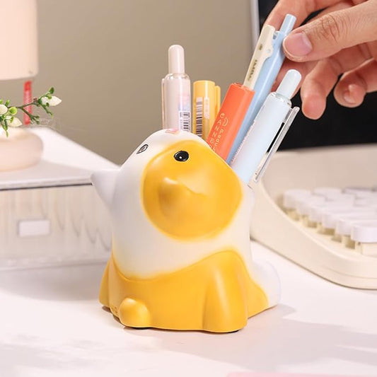 Funny Big Mouth Animals Pen Holder for Office Desk Accessories, Cute Cartoon Animals Makeup Brush Holder Pencil Cup Toothbrush Holder Vanity Organizer Kawaii Home Decor (Cat)