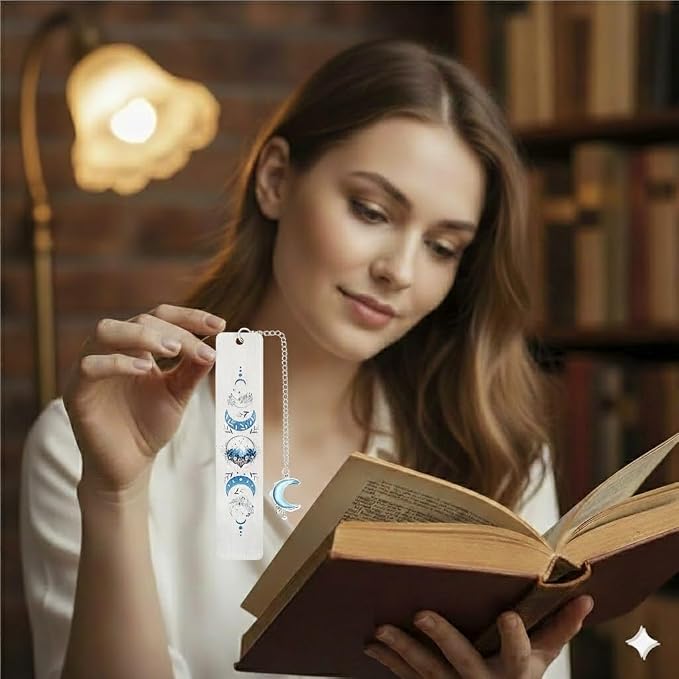 Acotar FAE Romance Metal Bookmark,The Night Court Feysand Fantasy Bookmarks,Reading Gift for Women Book Lovers and Fans of The Court of Thorns and Roses (Blue Acotar)