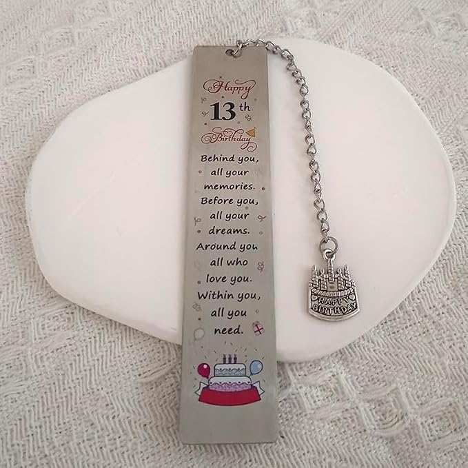 13 Yr Old Birthday Gift Bookmarks for 13 Year Old Boys Girl Birthday Gifts for Nephew Reading Lovers 13th Birthday Gift for Girl Boys Behind You All Your Memories Bookmark