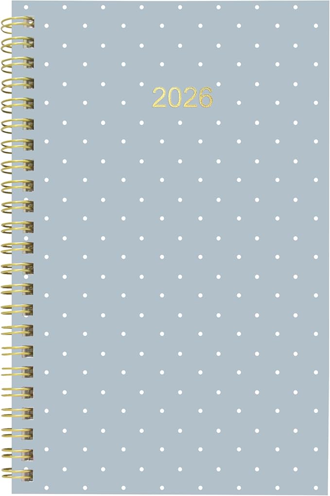 Blueline® 2026 Essential Weekly/Monthly Planner, 12 Months, January to December, Gold Twin-Wire Binding, 8" x 5", Minimalist (C101PT.ASX-26)