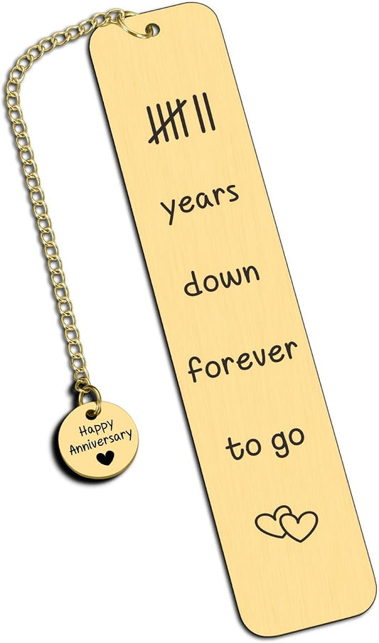 Copper Gifts for 7th Anniversary, 7 Year Anniversary Wedding Gifts for Him Her Couple, 7th Anniversarys Copper for Wife Husband Bookmark for Book Lovers