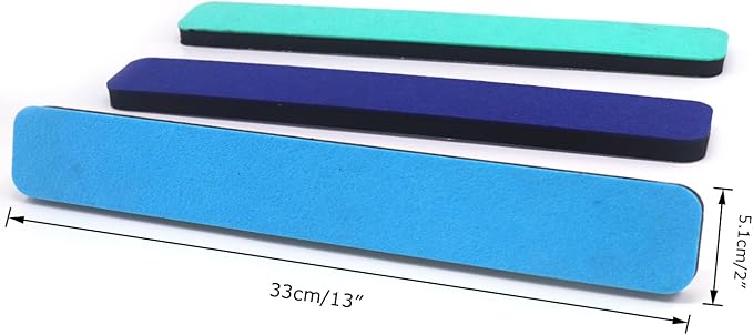 6Pcs Felt Bulletin Board Bar Strip 0.5 Inch Thick Self-Adhesive Pin Board Bar 13 Inch in Length with 35 Pushpins (3 Colors D)