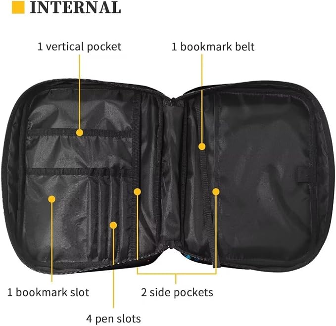 Coldinair Color Splatter Soccer Bible Cover for Kids Boy Bible Case Bible Carrier Carrying Organizer Purse Handbag with Zipper Pockets Church Bag