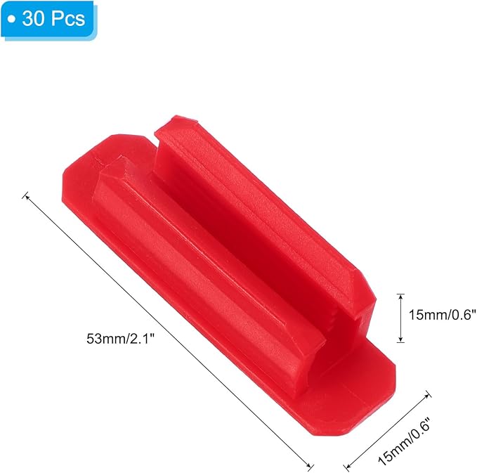 PATIKIL Pen Holder for Desk, 30 Pack Adhesive Pencil Holders Silicone Pencil Holder for Classroom Office Accessories Teacher Supplies, Red
