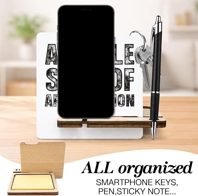 Appreciation Gifts for Coworker - Multi-functional Desk Organizer - Inspirational Office Appreciation Quote Wooden Sign for Office Desk Shelf Decor