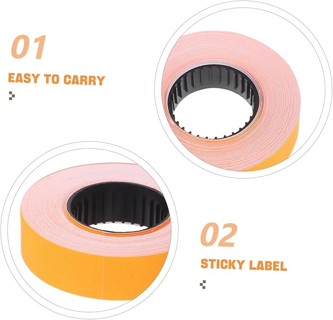 VILLCASE 10rolls Price Labels for Pricemarker Labeler Paper Roll Stickers for Supermarket Mall Warehouse