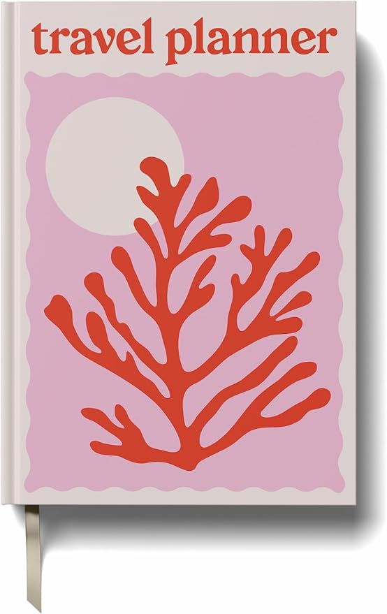 Yop & Tom Red Coral Travel Planner - Vacation Planner with 6 Trips, Budget, Accommodations, Journaling, Memories and More