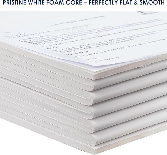 Trifold Poster Board Foam Core 24 x 36 x 3/16"(5mm) - 5 Pack - Tri Fold Posters Display Board, Acid Free, Double Sided, Posterboard Foamboard for Mounting, Prints, Art, Presentation and Projects