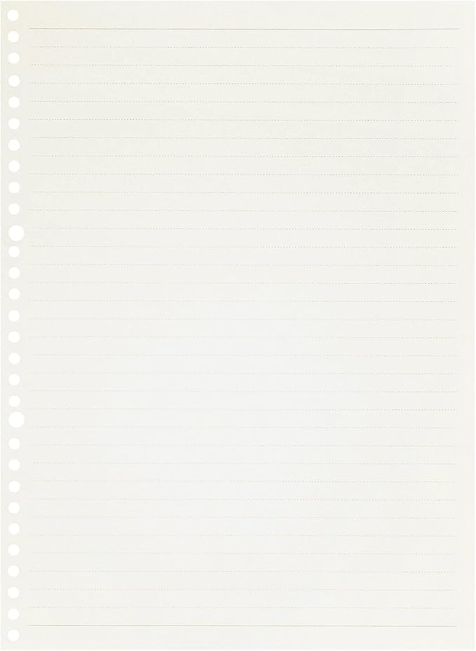 Zelten 2 Pack A4 90 Sheets/180 Pages Lined Loose Leaf Punched Paper Refills Paper for 30 Hole Binder Personal Organizer Diary Notebook Refillable Planner