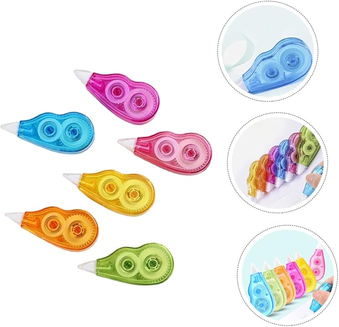 Milisten Highlighter Correction Tape Correction Belt Stationery for Boys and Girls Random