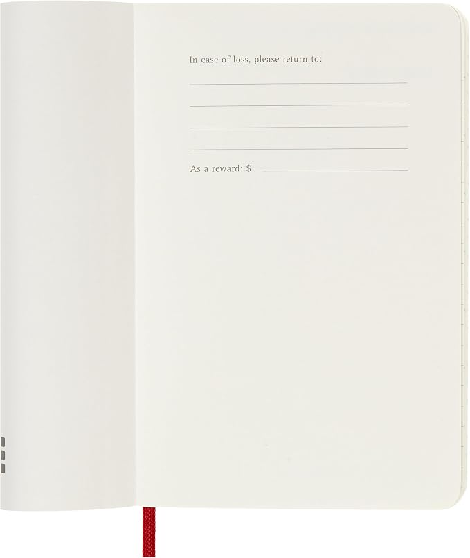 Moleskine Classic 12 Month 2026 Weekly Planner, Soft Cover, Pocket (3.5" x 5.5"), Scarlet Red, 144 pages
