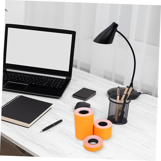 10rolls Price Labels Orange Price Marker Stickers for Retail Tagging Easy to Apply Print Quality Labels Per Roll Multipurpose Labeller Accessories