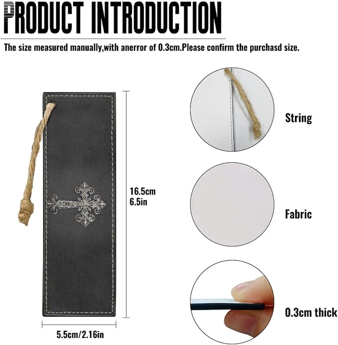 Retro Religious Style Cross Lion Bible Case with Bookmark Waterproof Bible Cover Case for Women Lightweight Bible Bag with Handle Pockets Church Book Bag Grey