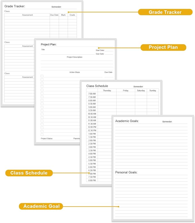 Academic Planner for 2026-2027 or Anytime – 8.5" x 11" Undated Weekly Student Planner For Homeschool, High School, College & Nursing Students, 200 Pages, Green Leaf