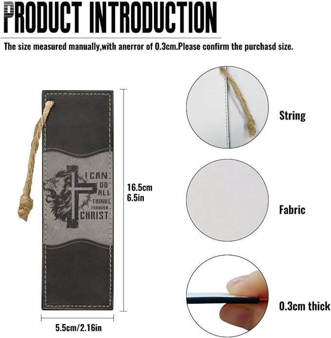 Vintage Cross and Lion Bible Case with Bookmark Waterproof Bible Cover Case for Women Lightweight Bible Bag with Handle Pockets Church Book Bag Grey