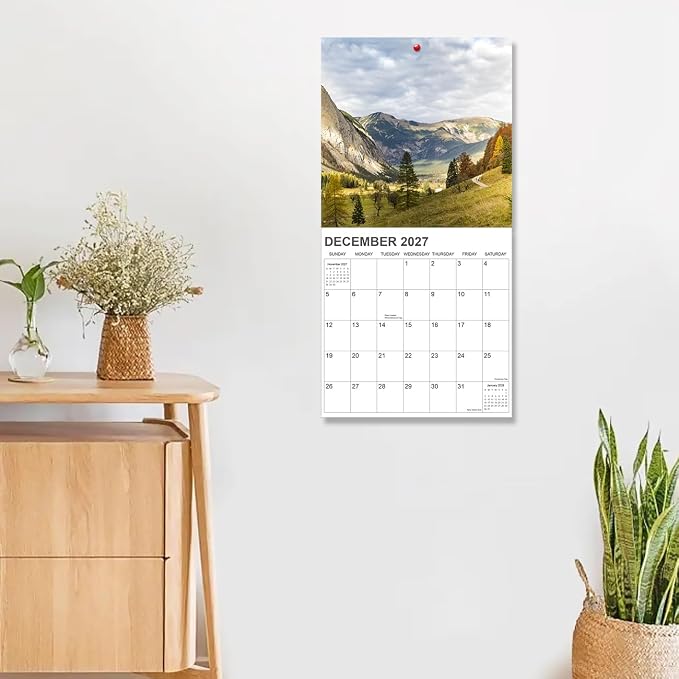 2026-2027 Calendar for Wall, Calendar 2026-2027 from June 2026 - December 2027, 12" x 24" Opened 19 Months Calendar, Full Page Months Thick & Sturdy Paper