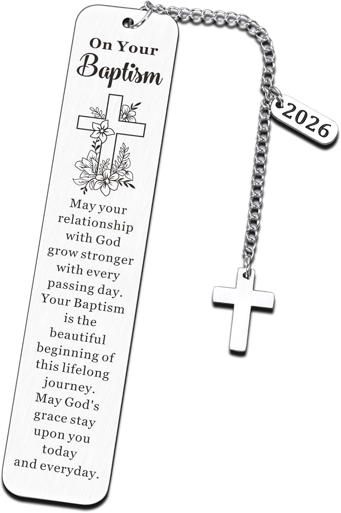Baptism Gifts for Boys Girl 2026 Baptism Gifts for Women Men Baptism Bookmark Christian Gifts for Teens Girl Confirmation Gifts for Teen Girls Boys Bible Accessories First Communion Birthday Easter