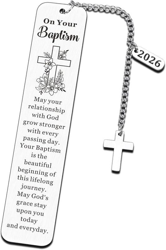 Baptism Gifts for Boys Girl 2026 Baptism Gifts for Women Men Baptism Bookmark Christian Gifts for Teens Girl Confirmation Gifts for Teen Girls Boys Bible Accessories First Communion Birthday Easter