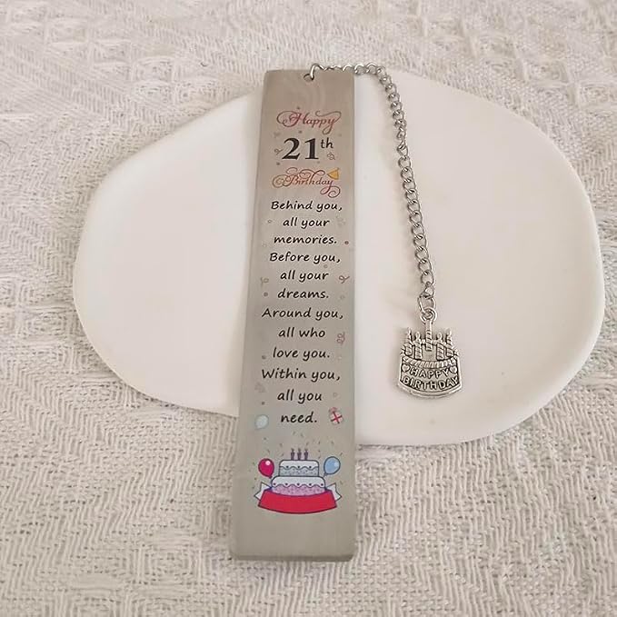21 Year Old Birthday Gifts Bookmarks Behind You All Your Memories Bookmark | Book Markers for Reading Book Lover 21st Birthday Gifts for Her Him 21 Yrs Old Girlfriend Birthday Gift