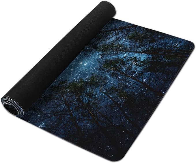 Beautiful Night Sky and Milky Way Gaming Mouse Pad XXL Large Desk Mouse Pad Keyboard Mat with Stitched Edges Waterproof Non-Slip Desk Mat for Laptop,Keyboard,Computer 35.4 * 15.7 Inch
