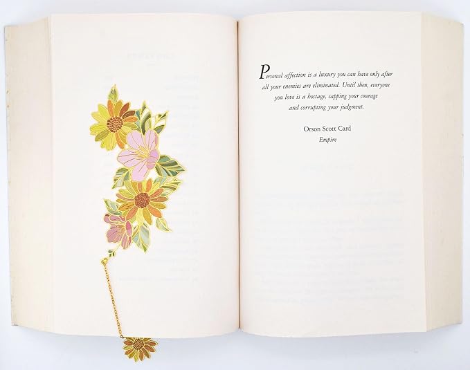 BLBMH Flowers Bookmark for Women, Mothers, Teachers - Unique Gifts, Cute & Funny Metal Book Marks for Girls & Moms - F4 Daisies