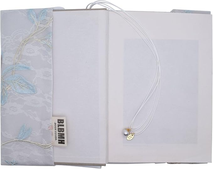 BLBMH 5.5x8.5 Fabric Bible Cover Non-Stretch | Built-in Bookmark | Handmade Washable Book Sleeve for Paperback Journal Privacy Reading Gift for Women - Magnolia