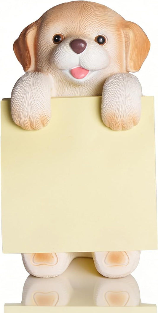 Dog Pop-Up Sticky Note Dispenser with 100 Sheets 3 x 3 Inch Notes, Handmade Resin Dog Desk Decor for Office, Home & Classroom, Gift for Teachers & Coworkers - Labrador
