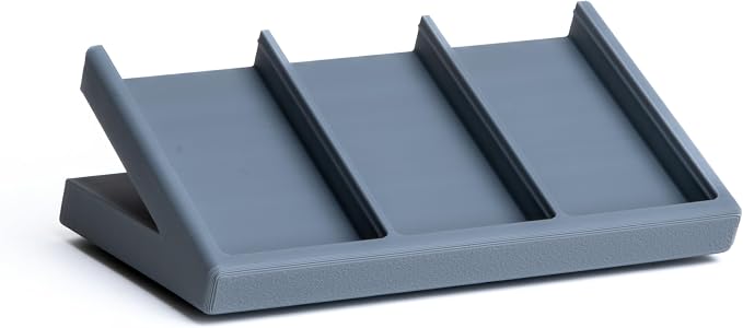 Remote Holder Organizer Pedestal Caddy compatible with Lutron Pico Remotes, Anti-Slip Feet, Holds 3 Remotes, Grey, Indoor Use Only