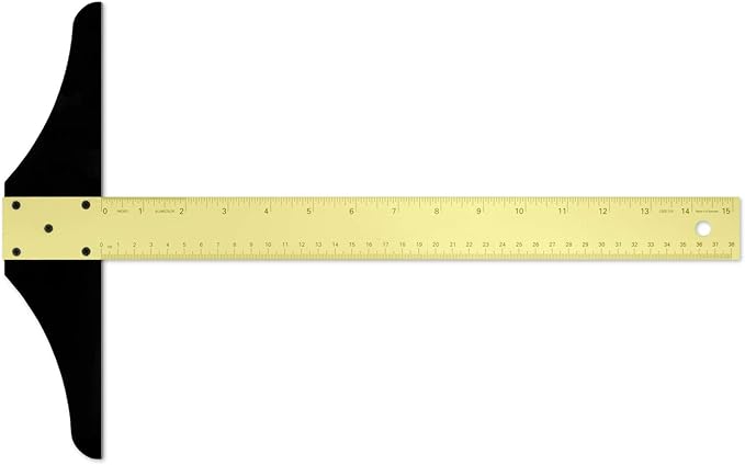 Alumicolor 15-inch Standard Aluminum T-Square for Art Framing & Drafting, Gold
