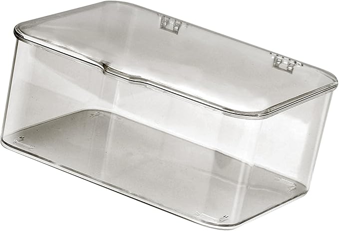 Clear Storage Bins, Plastic Storage Container with Lids Desk Organizers Clear Marker Organizer Desktop Office Supplies for Home Office (Light Gray)
