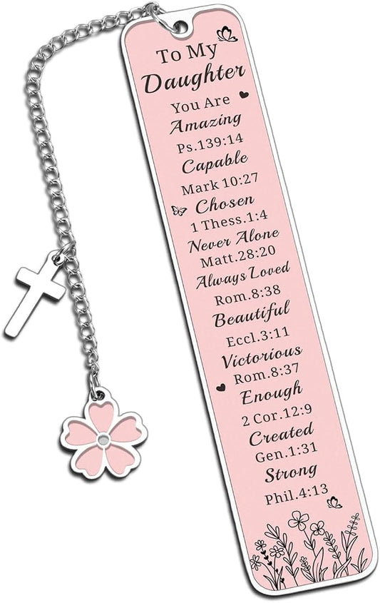 Bible Bookmark Baptism Gifts for Girls Women Adults Confirmation Gifts for Teen Girls First Communion Gifts for Girls Christian Bookmarks for Reading Women Christmas Birthday Present for Daughter
