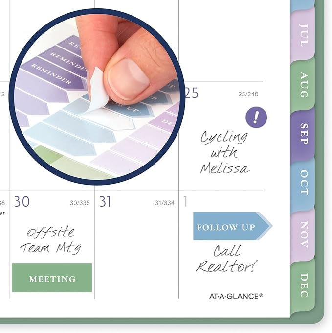AT-A-GLANCE 2025 Planner, Weekly & Monthly, 5-1/2" x 8-1/2" Small, Badge, Tile (1722T-200-25)
