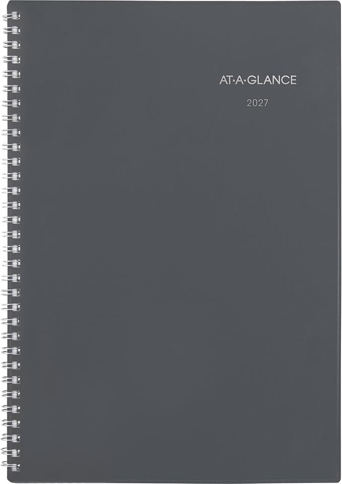 AT-A-GLANCE 2027 Planner, Weekly & Monthly, 5" x 8", DayMinder, Gray (GC2000727)
