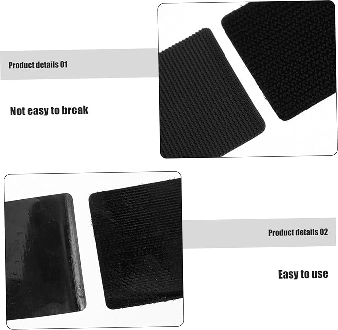 Cabilock 10sets Heavy Duty Hook and Adhesive Tape for Car Floor Mats High-Temperature Resistant Easy Installation Fit for Suvs and Vehicles