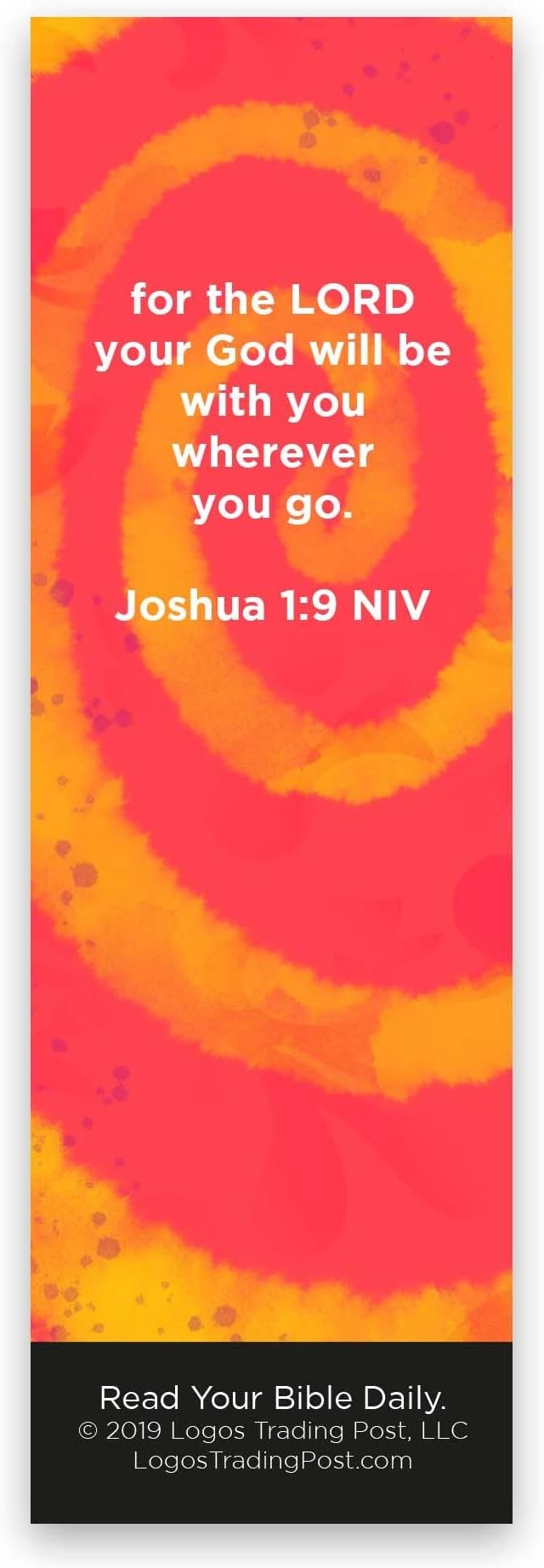 God is with You, Joshua 1:9, Bulk Pack of 25 Christian Bookmarks for Kids, Childrens Bible Verse Book Markers, Sunday School Prizes with Memory Verses, Scripture Gifts for Kids & Youth