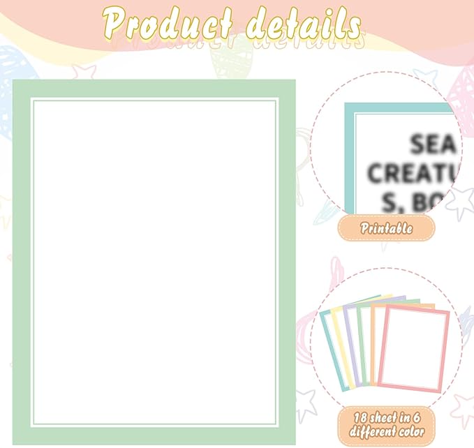 24 Sheets Science Board Supplies 18 Self Adhesive Presentation Science Subtitles & 6 Project Titles Board Sticker for School Office Supplies(Macaron Color)