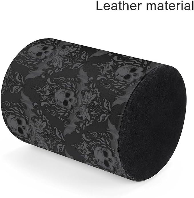 Gothic Skull Pen Holder Pencil Organizer Cute Pencil Cup Desk Decor Makeup Brush Holder PU Multifunctional Office Suppliesfor Home Classroom School