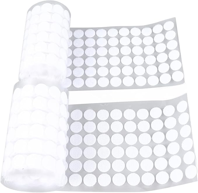 Strong Self Adhesive Dots Tapes, Circular Small Circle Dots Stickers, White with Fastener Round Tapes for Wall, Furniture, Fastener Round Tapes