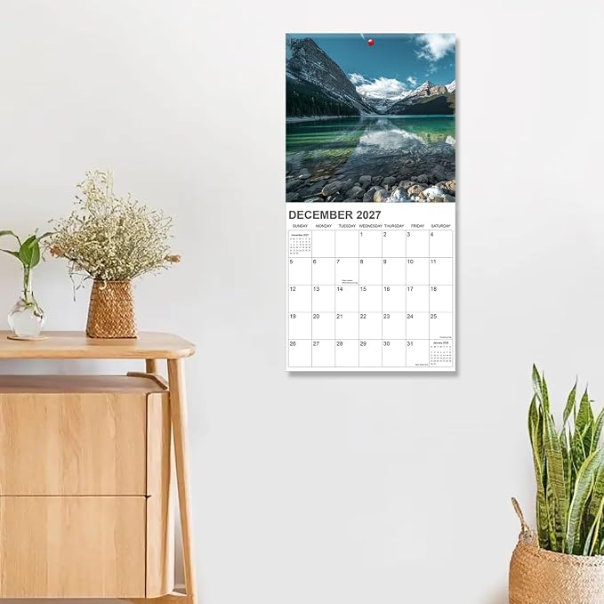 2026-2027 Calendar for Wall, National Parks Calendar 2026-2027 from June 2026 - December 2027, 12" x 24" Opened 19 Months Calendar, Full Page Months Thick & Sturdy Paper for Gift Perfect Organizing & Planning