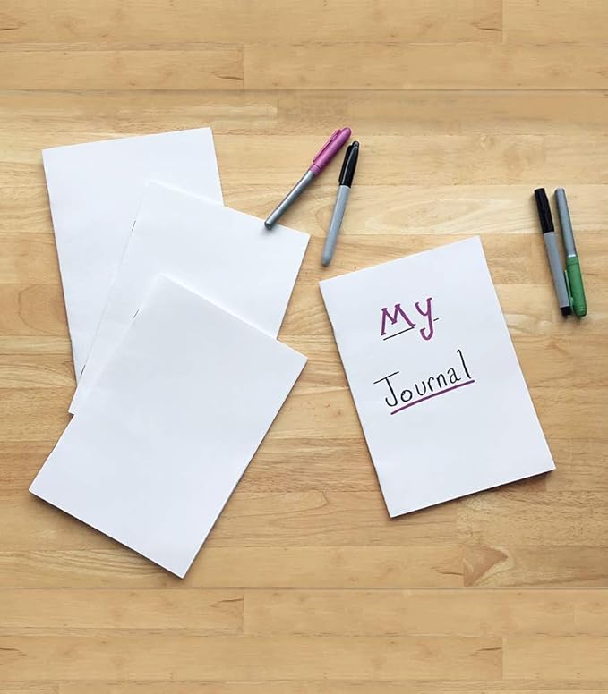 Carson Dellosa | Blank Books for Journaling | High-Gloss Cover, 7-inch x 10-inch, 12-Pack