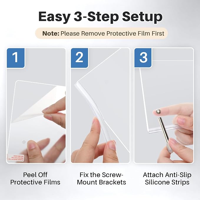 Monitor Memo Board Holder 14"x5", Office Organization Memo Holders for Computer Sticky Note Holder, Space-Saving Under Monitor, Movable & Reusable, Screen Saver for Office & Home Desktop Decor